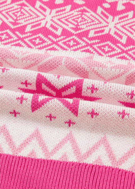 Christmas Snowflake Quarter Zip Collar