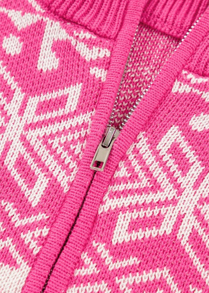 Christmas Snowflake Quarter Zip Collar