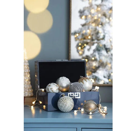 D3.9 Christmas Ball Ornaments, Glass Decorative Hanging Ball Christmas