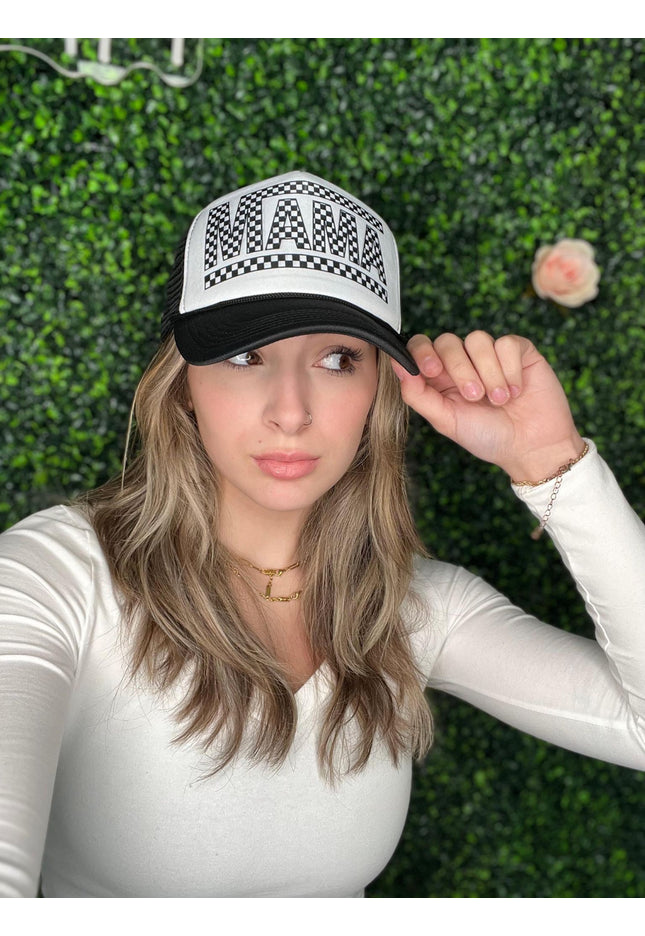 Checkered Mama Hat