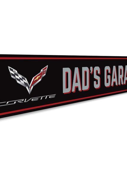 Dads Corvette Garage Sign