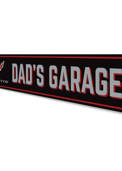 Dads Corvette Garage Sign