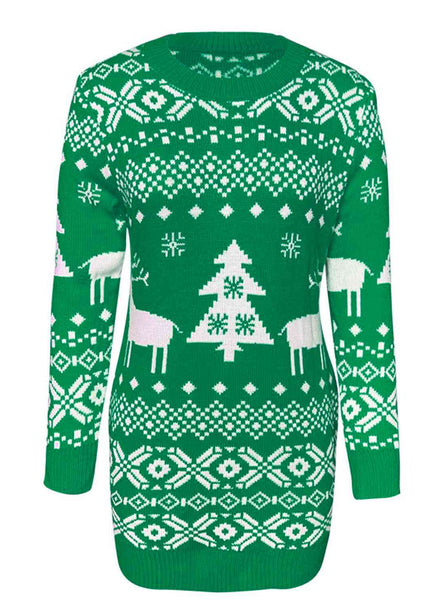 Christmas Element Mini Sweater Dress