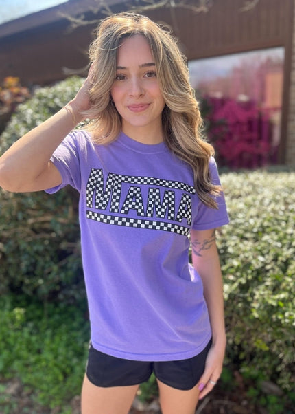 Spring Checkered Mama Tee