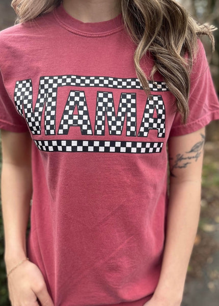 Spring Checkered Mama Tee