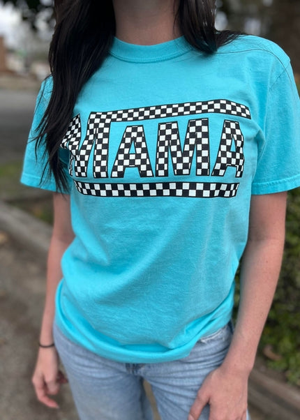 Spring Checkered Mama Tee