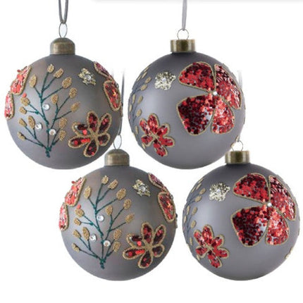 D4.7 Christmas Ball Ornaments, Glass Decorative Hanging Ball Christmas