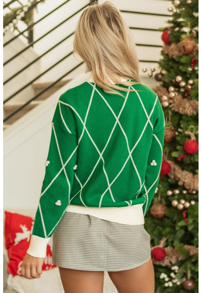 Christmas Geometric Diamond Pom