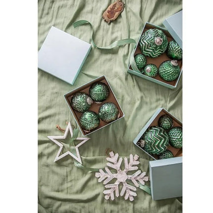 D3.9 Christmas Ball Ornaments, Glass Decorative Hanging Ball Christmas