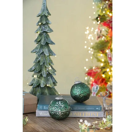 D3.9 Christmas Ball Ornaments, Glass Decorative Hanging Ball Christmas