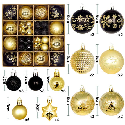 44Pcs 3/6CM Christmas Balls