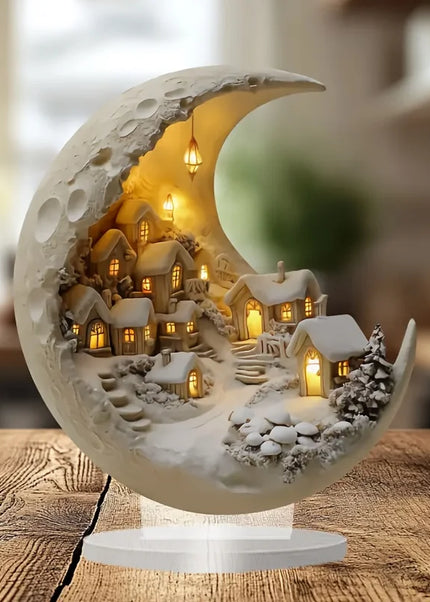 Christmas Xmas Tree Desktop Ornament Moonhouse DIY 2D Decoration