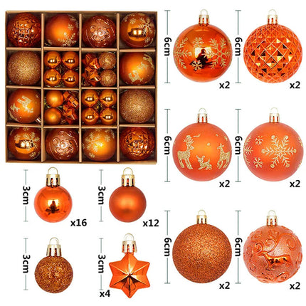 44Pcs 3/6CM Christmas Balls