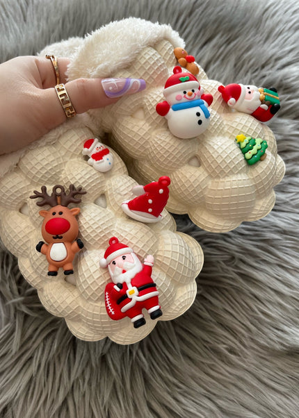 Funny DIY Bubble Slippers Furry House Slides for Chirstmas