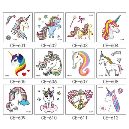 25Pcs Small Unicorn Temporary Tattoo Stickers stocking stuffer