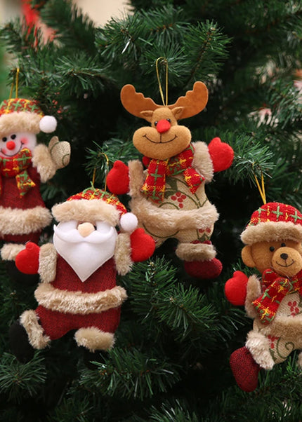 4pcs Merry Christmas Ornaments DIY Xmas Gift Santa