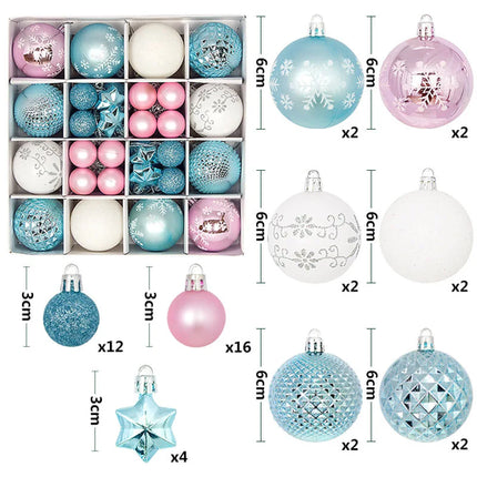 44Pcs 3/6CM Christmas Balls