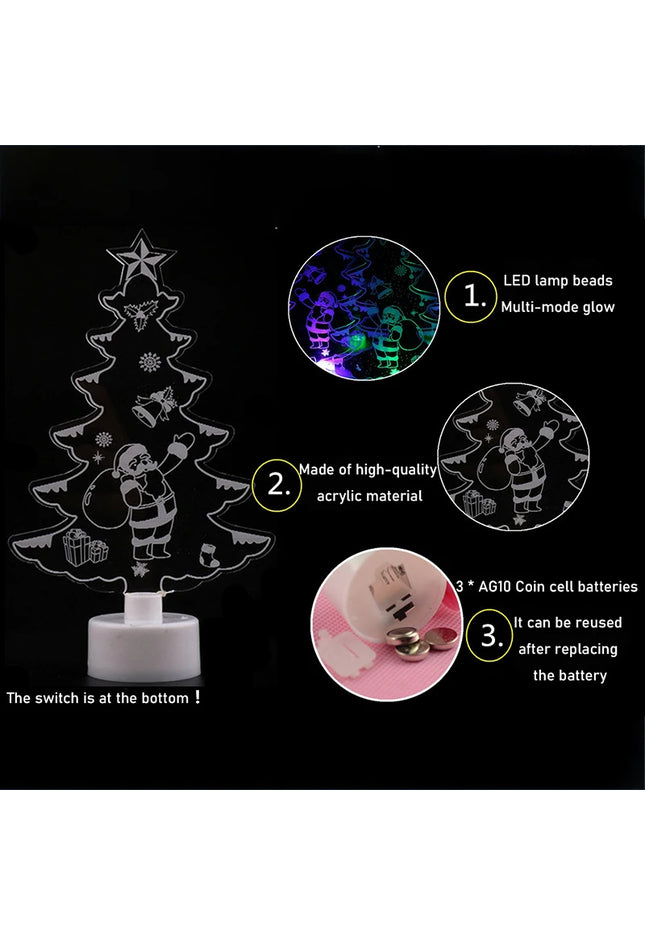 Mini Santa, Tree, Snowman