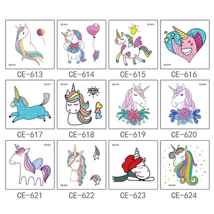 25Pcs Small Unicorn Temporary Tattoo Stickers stocking stuffer