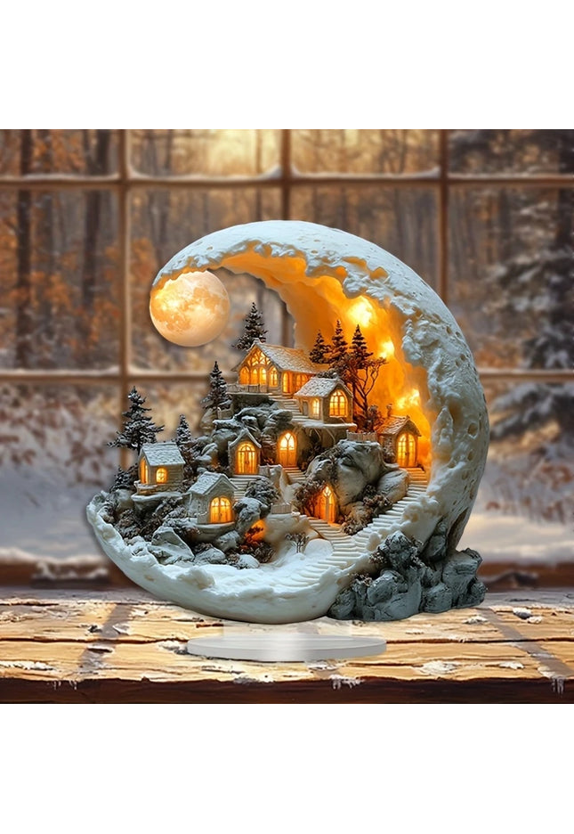 1pc Christmas Moon House Decorations