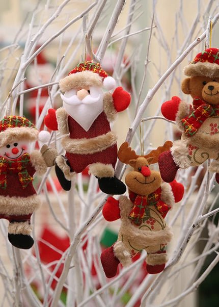 4pcs Merry Christmas Ornaments DIY Xmas Gift Santa