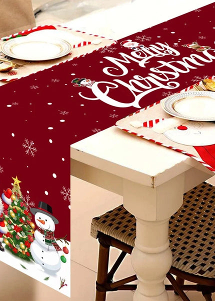 Christmas Table Runner Merry Christmas Decoration For Home Xmas Table