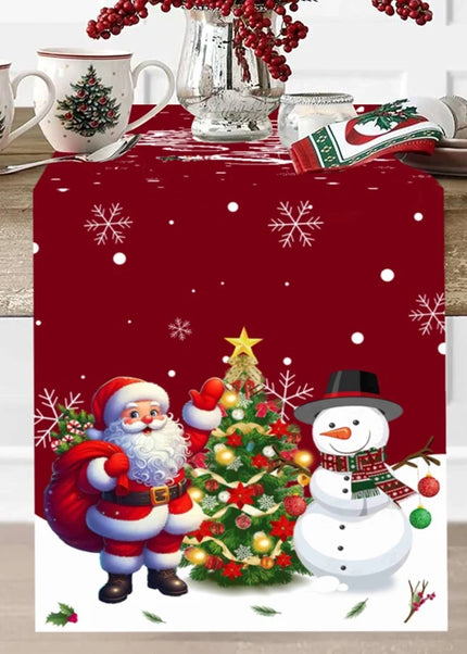 Christmas Table Runner Merry Christmas Decoration For Home Xmas Table
