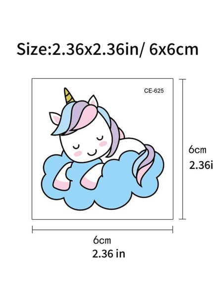 25Pcs Small Unicorn Temporary Tattoo Stickers stocking stuffer