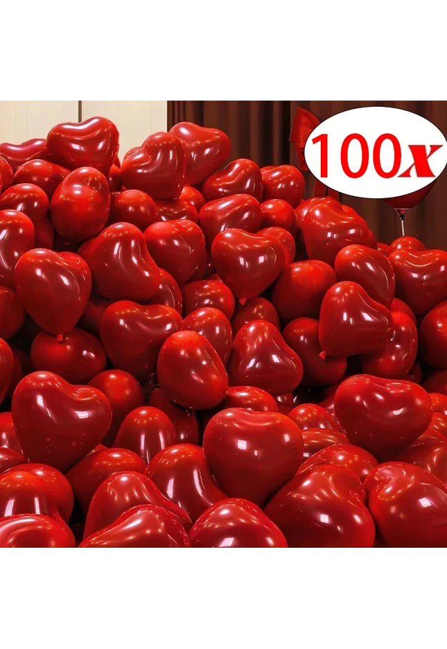50/100pcs 18inch Red Heart Balloons stocking stuffers