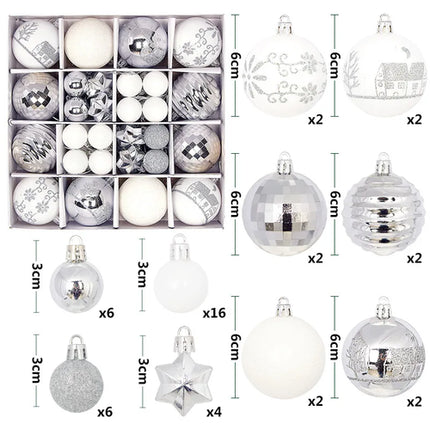 44Pcs 3/6CM Christmas Balls