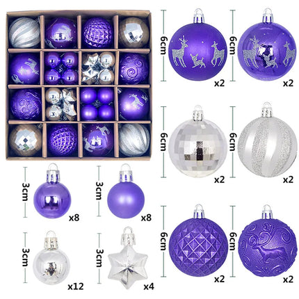 44Pcs 3/6CM Christmas Balls