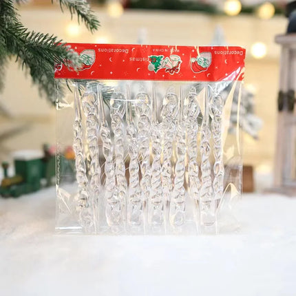 12/24/36pcs Crystal Clear Christmas tree ornament