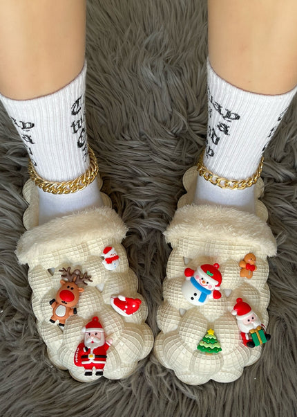 Funny DIY Bubble Slippers Furry House Slides for Chirstmas