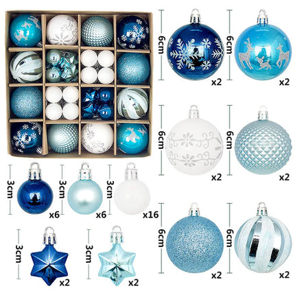 44Pcs 3/6CM Christmas Balls
