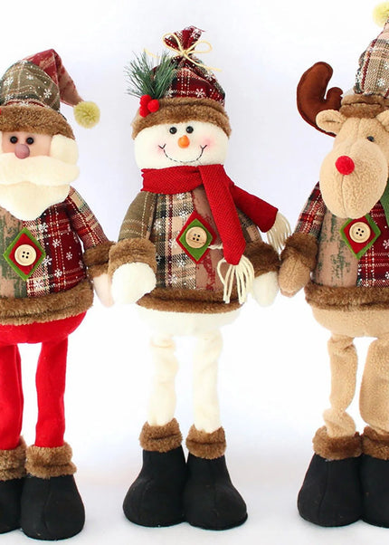 New Big Santa Claus Snowman Elk Doll Children Xmas Gift Christmas Tree