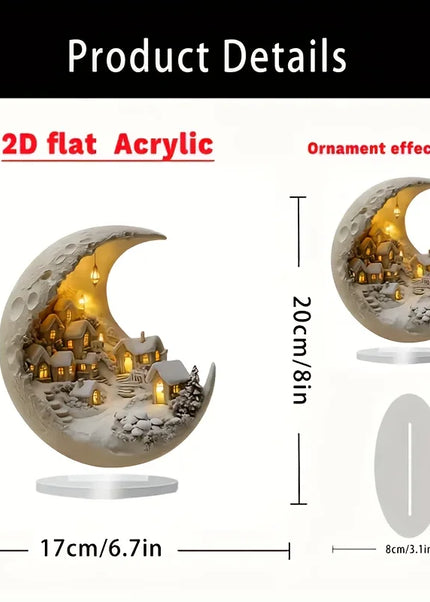 Christmas Xmas Tree Desktop Ornament Moonhouse DIY 2D Decoration
