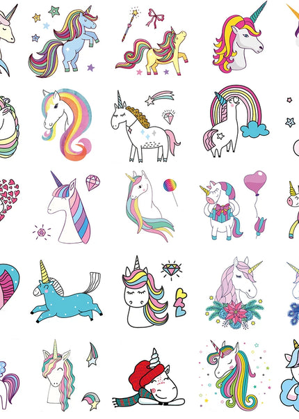 25Pcs Small Unicorn Temporary Tattoo Stickers stocking stuffer