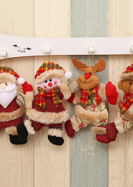 4pcs Merry Christmas Ornaments DIY Xmas Gift Santa