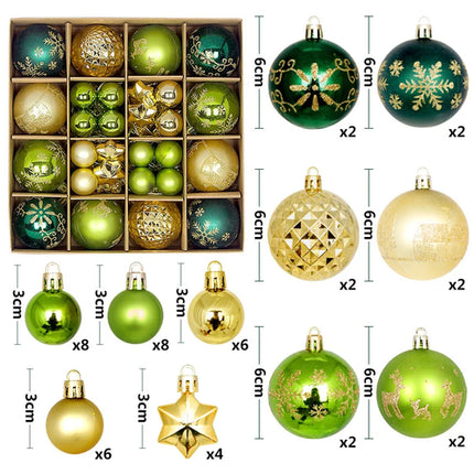 44Pcs 3/6CM Christmas Balls