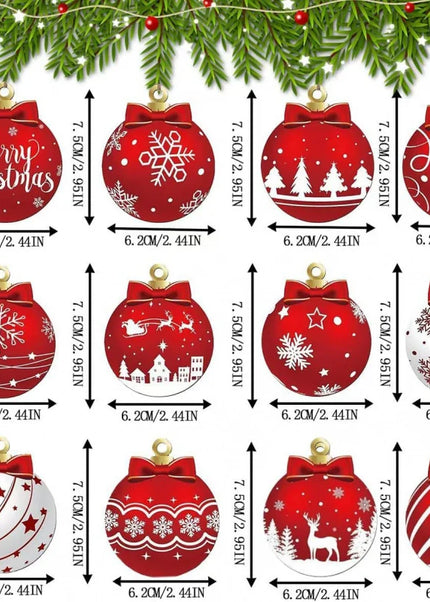 12pcs/set Red and white bulbs