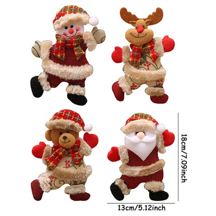 4pcs Merry Christmas Ornaments DIY Xmas Gift Santa