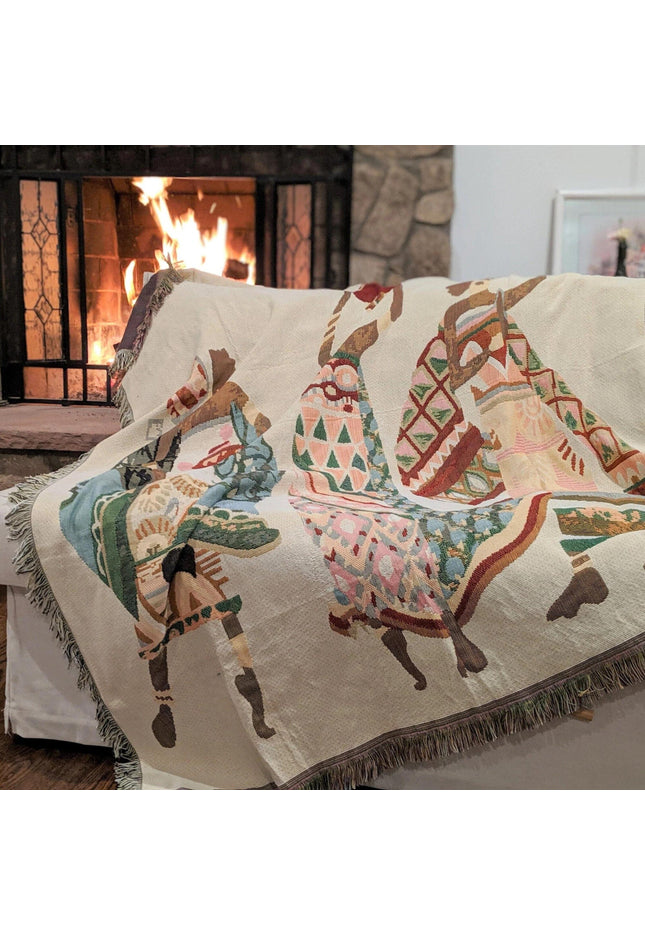 DaDa Bedding Elegant Tapestry Throw Blanket, Dancing Women African