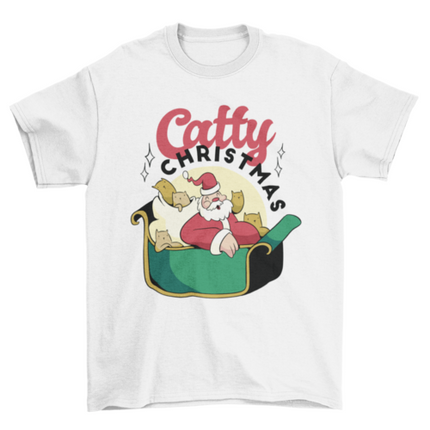 Lovely catty Christmas t-shirt