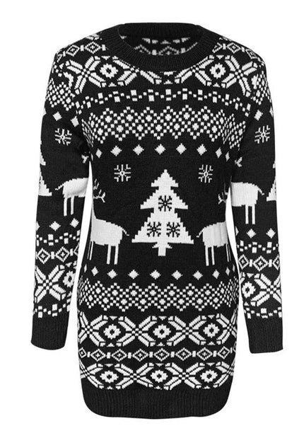 Christmas Element Mini Sweater Dress