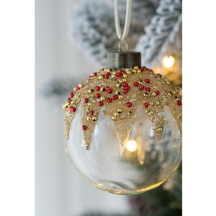 D3 Christmas Ball Ornaments, Glass Decorative Hanging Ball Christmas