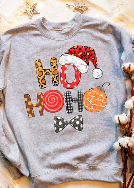 HO HO HO Santa Cap Christmas Sweatshirt