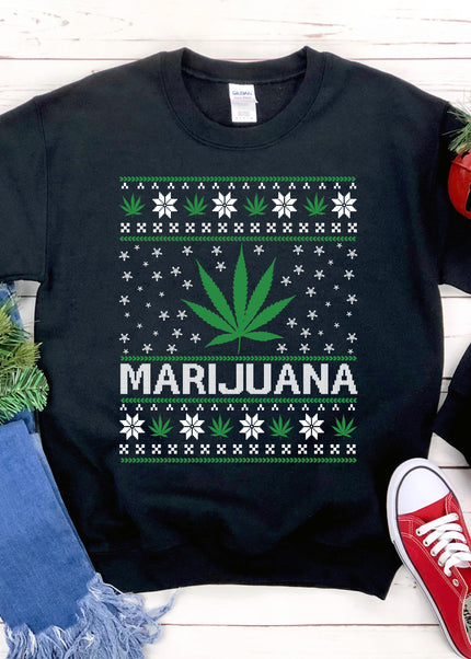 Marijuana Christmas Sweatshirt
