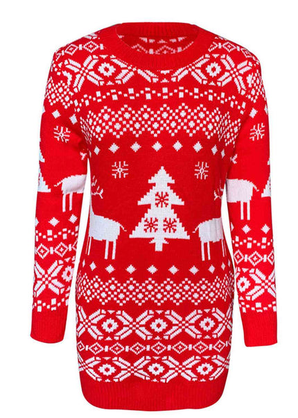Christmas Element Mini Sweater Dress