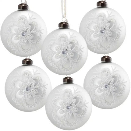 D3.9 Christmas Ball Ornaments, Glass Decorative Hanging Ball Christmas