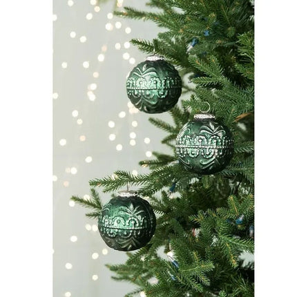 D3.9 Christmas Ball Ornaments, Glass Decorative Hanging Ball Christmas
